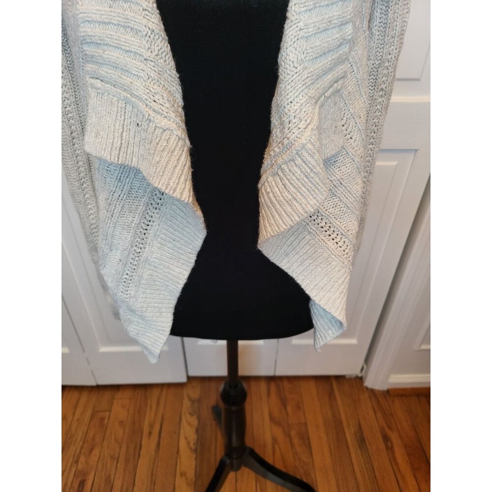 Abercrombie Oatmeal Open Cardigan S Neutral Minimal Cozy Cropped - Picture 6 of 7